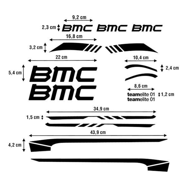 Adesivi per Auto e Moto: Set 15X Modello BMC