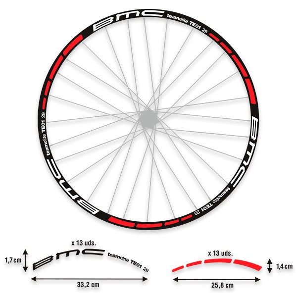 Adesivi per Auto e Moto: Set 27X BMC ruota