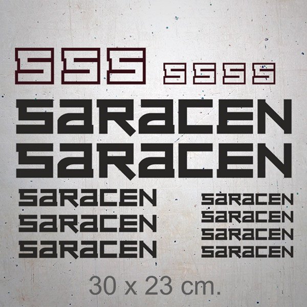 Adesivi per Auto e Moto: Set 16X Saracen