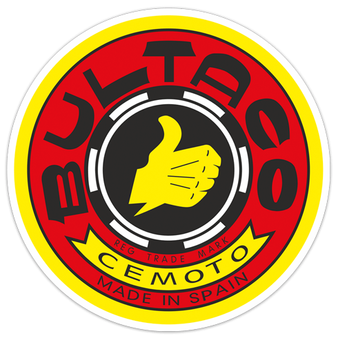 Adesivi per Auto e Moto: Logo rotondo rosso Bultaco