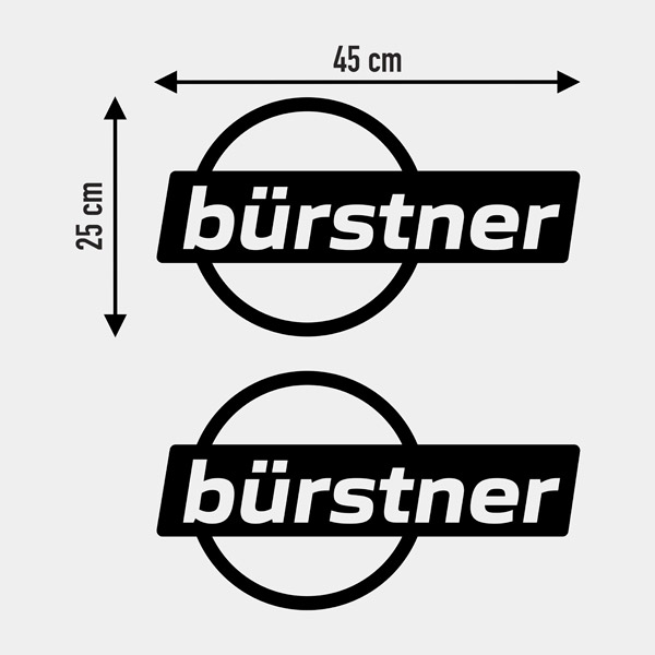 Adesivi per camper: Logo B&uuml;rstner