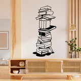 Adesivi Murali: Torre di vecchi libri 2