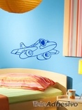 Adesivi per Bambini: Aeroplano con occhiali da sole 2