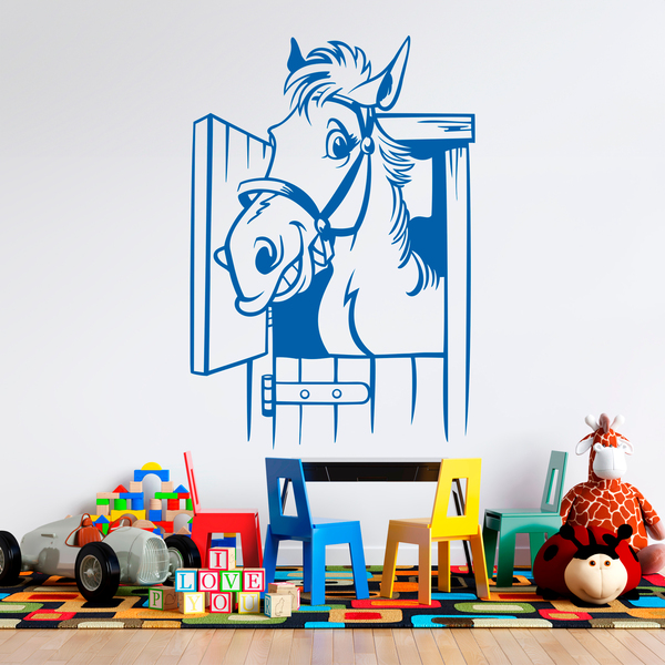 Adesivi per Bambini: Cavallo nella stalla