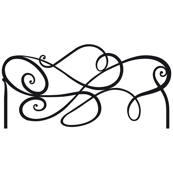 Sticker Murale Testiere Letto Astratto | StickersMurali.com