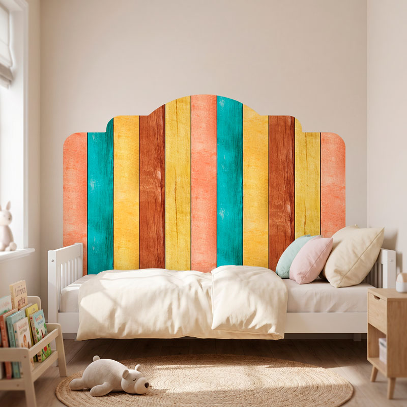 Testiere Letto Legno multicolore 6