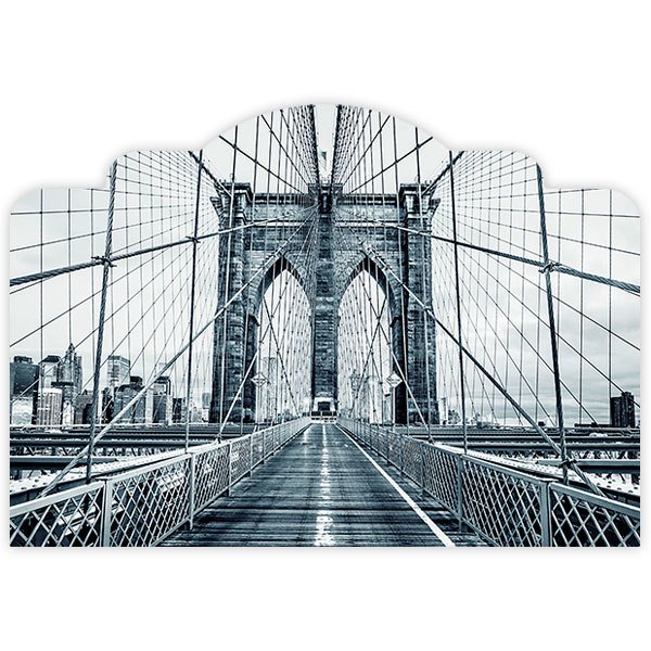 Adesivi Murali: Testiere Letto Ponte di Brooklyn