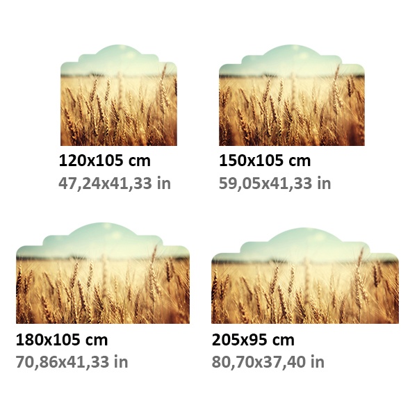 Adesivi Murali: Testiere Letto Campo di grano
