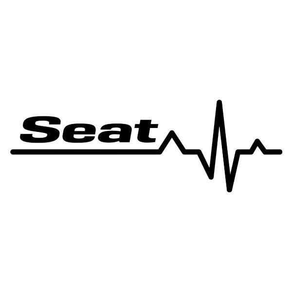 Adesivi per Auto e Moto: Cardiogramma Seat