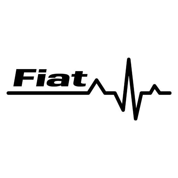 Adesivi per Auto e Moto: Cardiogramma Fiat