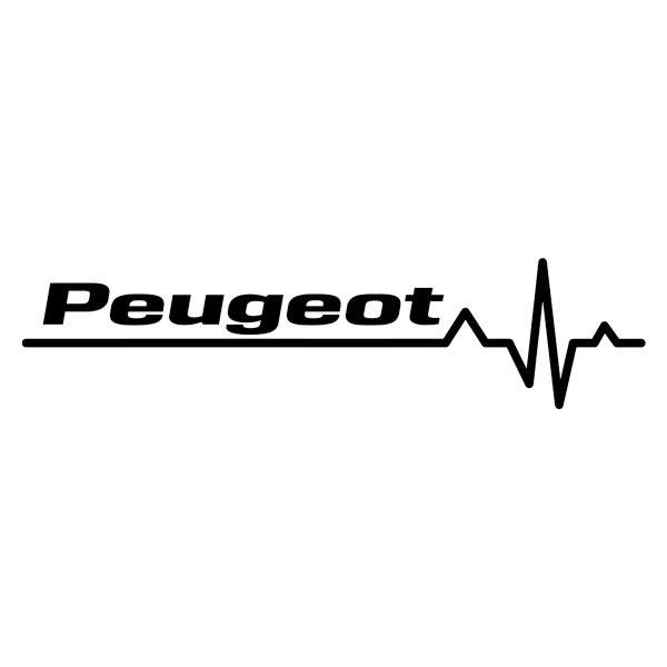 Adesivi per Auto e Moto: Cardiogramma Peugeot