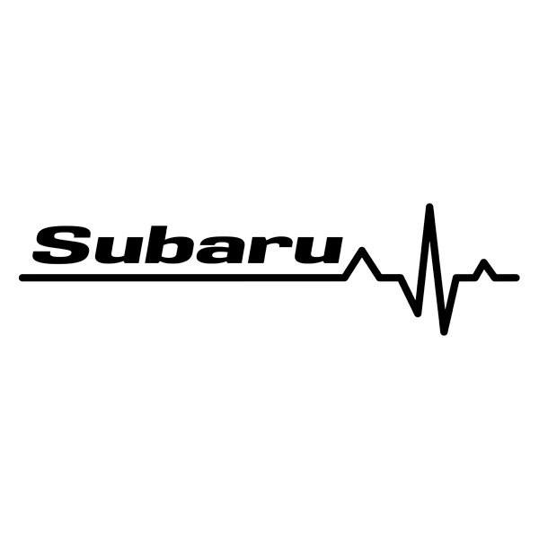 Adesivi per Auto e Moto: Cardiogramma Subaru