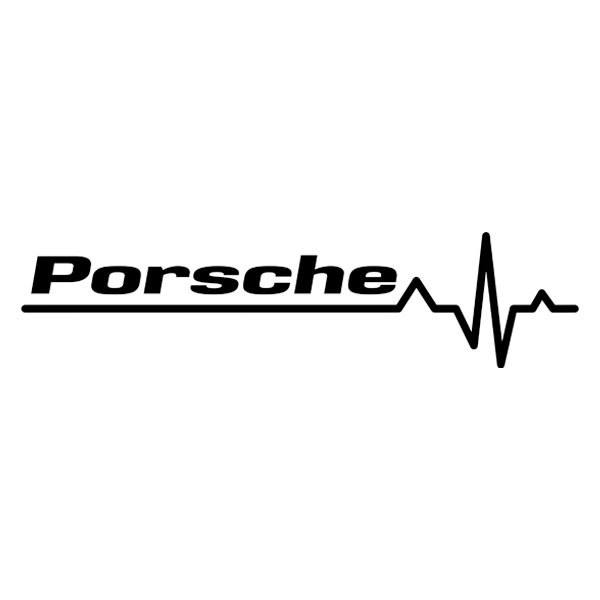 Adesivi per Auto e Moto: Cardiogramma Porsche