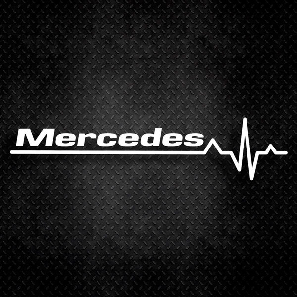 Adesivi per Auto e Moto: Cardiogramma Mercedes 0