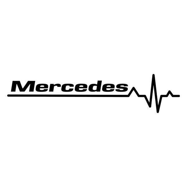 Adesivi per Auto e Moto: Cardiogramma Mercedes