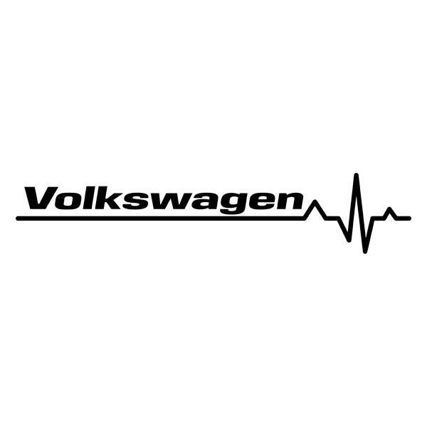 Adesivi per Auto e Moto: Cardiogramma Volkswagen