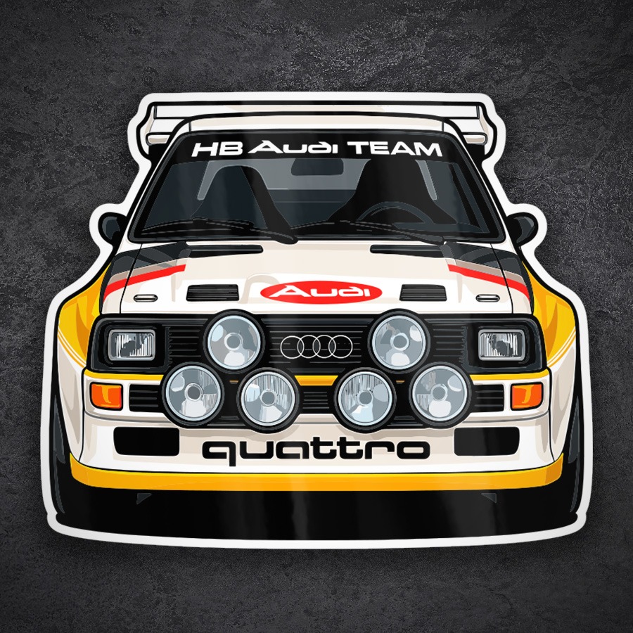 Adesivi per Auto e Moto: Auto da Rally Audi Quattro