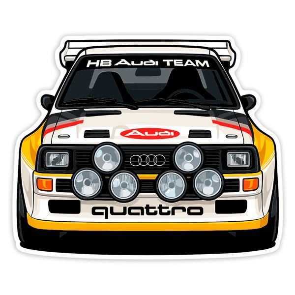Adesivi per Auto e Moto: Auto da Rally Audi Quattro