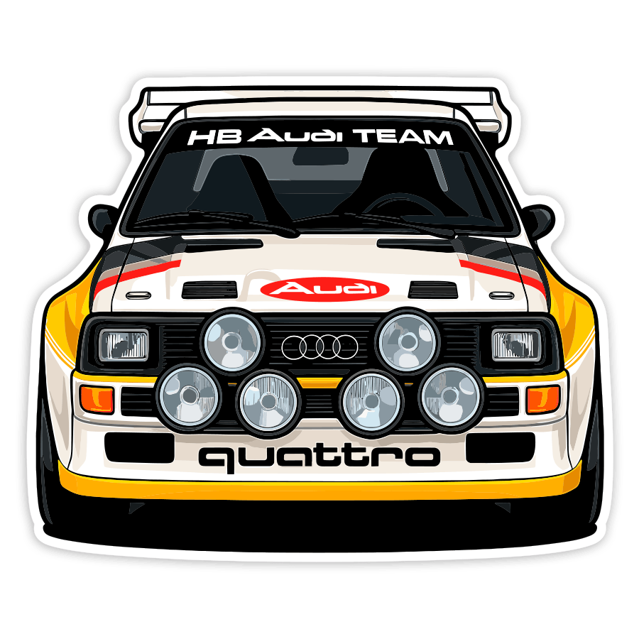 Adesivi per Auto e Moto: Auto da Rally Audi Quattro