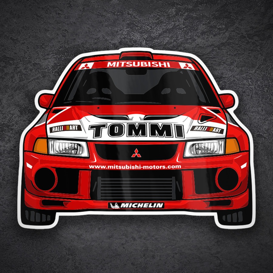 Adesivi per Auto e Moto: Auto da Rally Mitsubishi Lancer Tommi