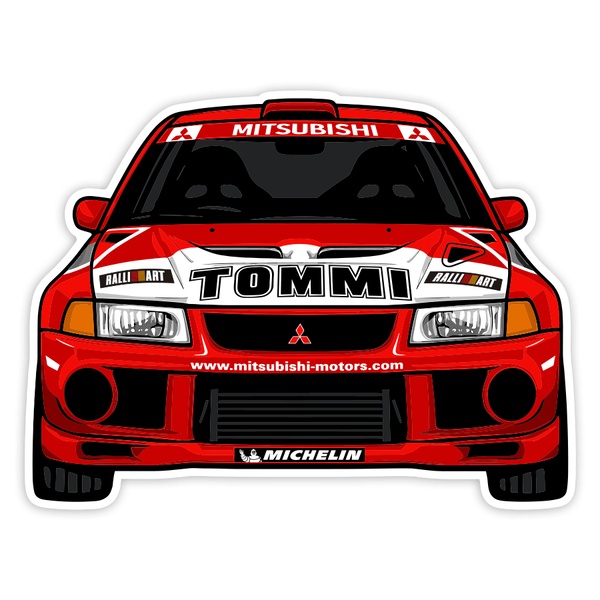 Adesivi per Auto e Moto: Auto da Rally Mitsubishi Lancer Tommi