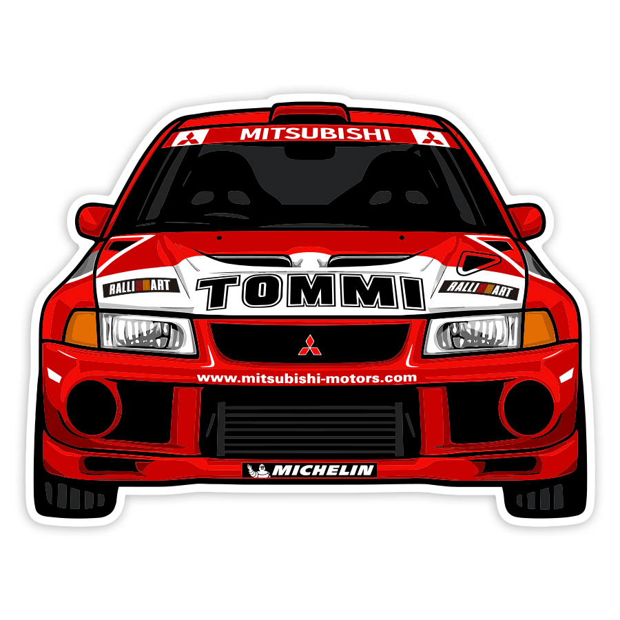 Adesivi per Auto e Moto: Auto da Rally Mitsubishi Lancer Tommi