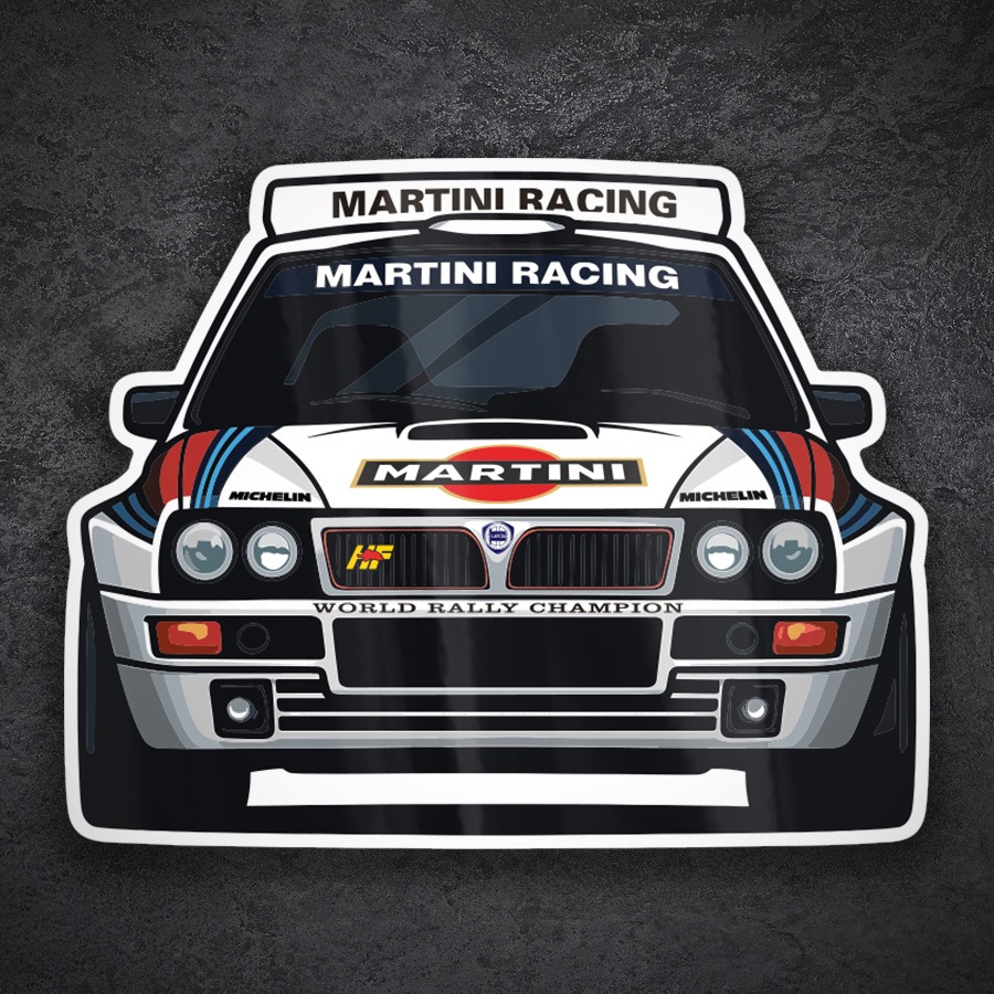 Adesivi per Auto e Moto: Auto da Rally Lancia Delta Martini