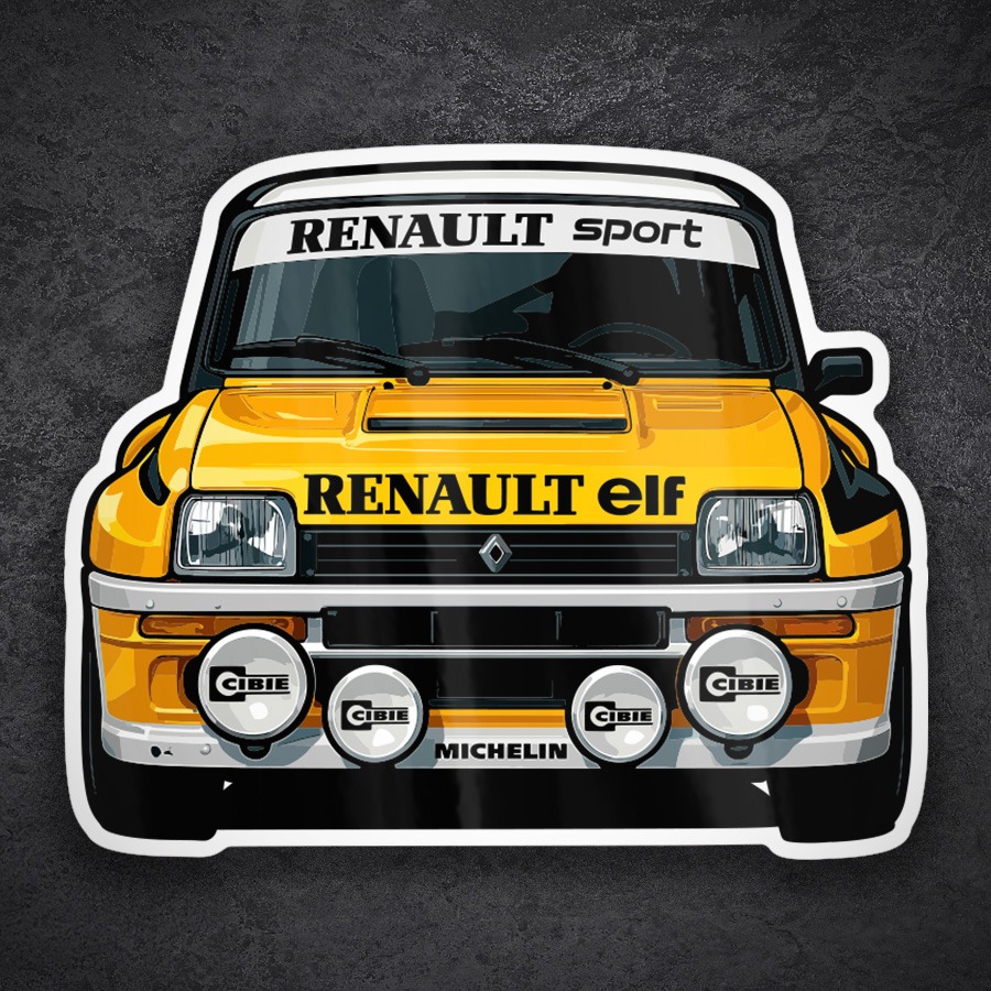 Adesivi per Auto e Moto: Auto da Rally Renault 5 Turbo