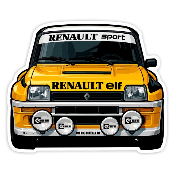 Adesivi per Auto e Moto: Auto da Rally Renault 5 Turbo