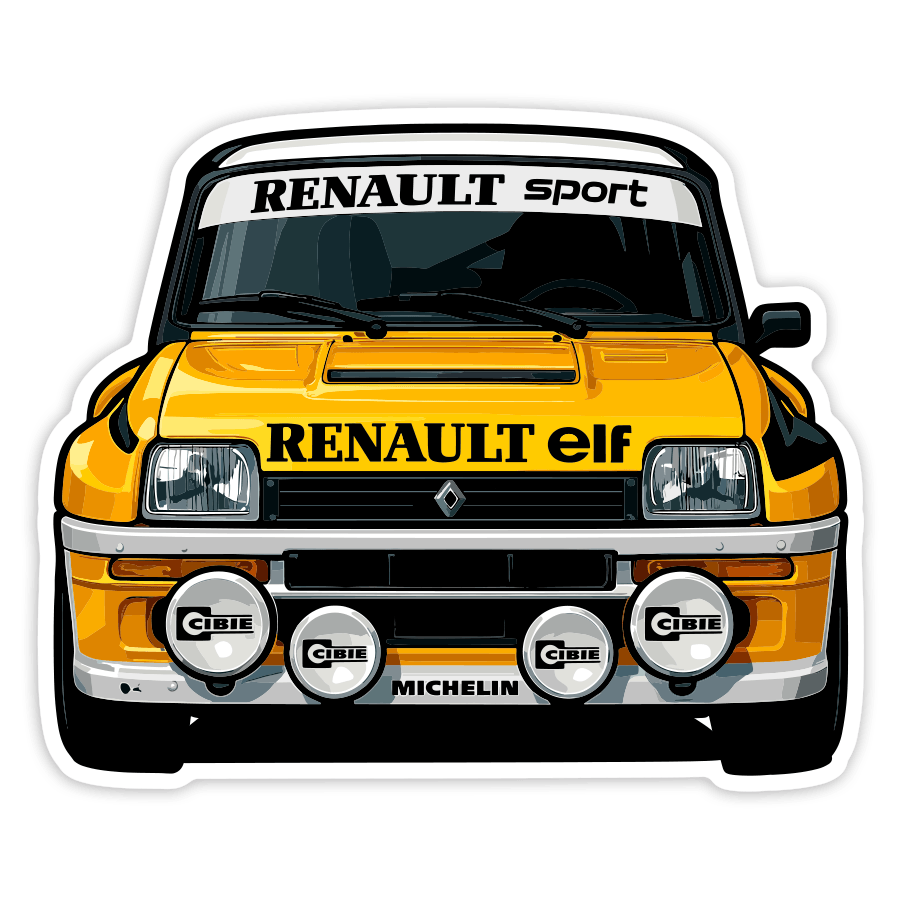 Adesivi per Auto e Moto: Auto da Rally Renault 5 Turbo