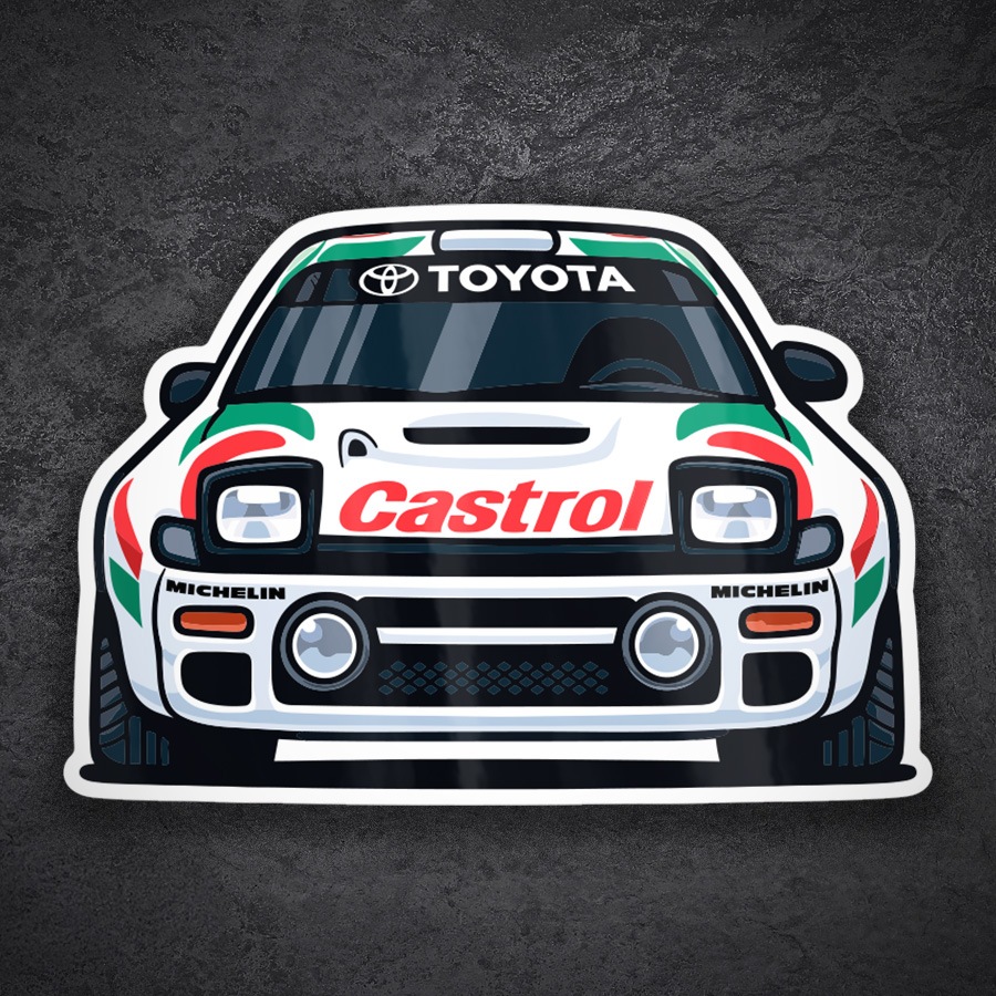 Adesivi per Auto e Moto: Auto da Rally Toyota Celica Castrol