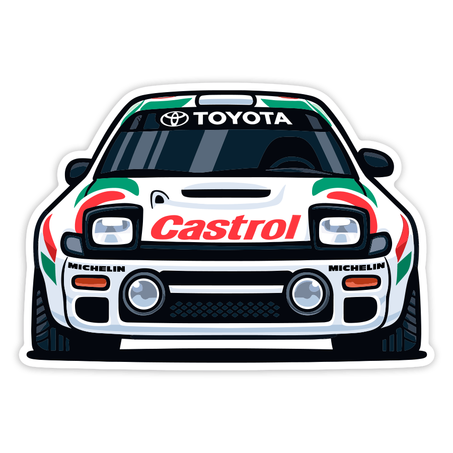 Adesivi per Auto e Moto: Auto da Rally Toyota Celica Castrol