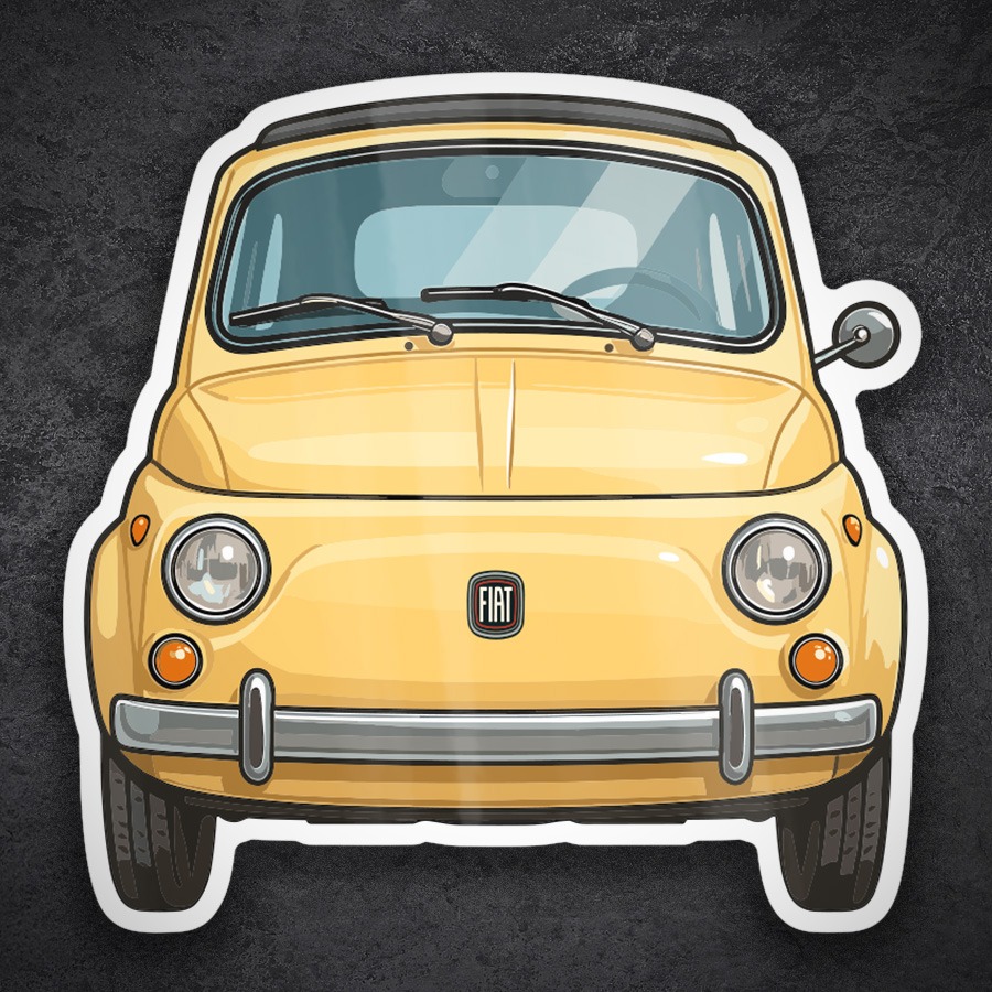 Adesivi per Auto e Moto: Auto Classica Fiat 500