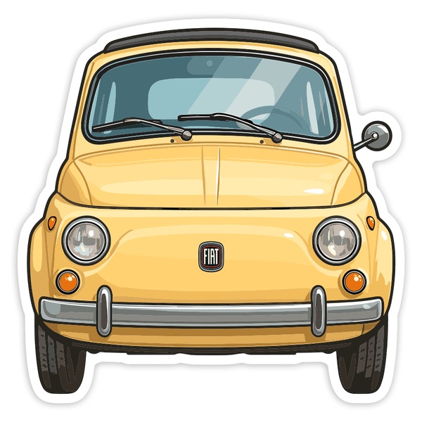 Adesivi per Auto e Moto: Auto Classica Fiat 500