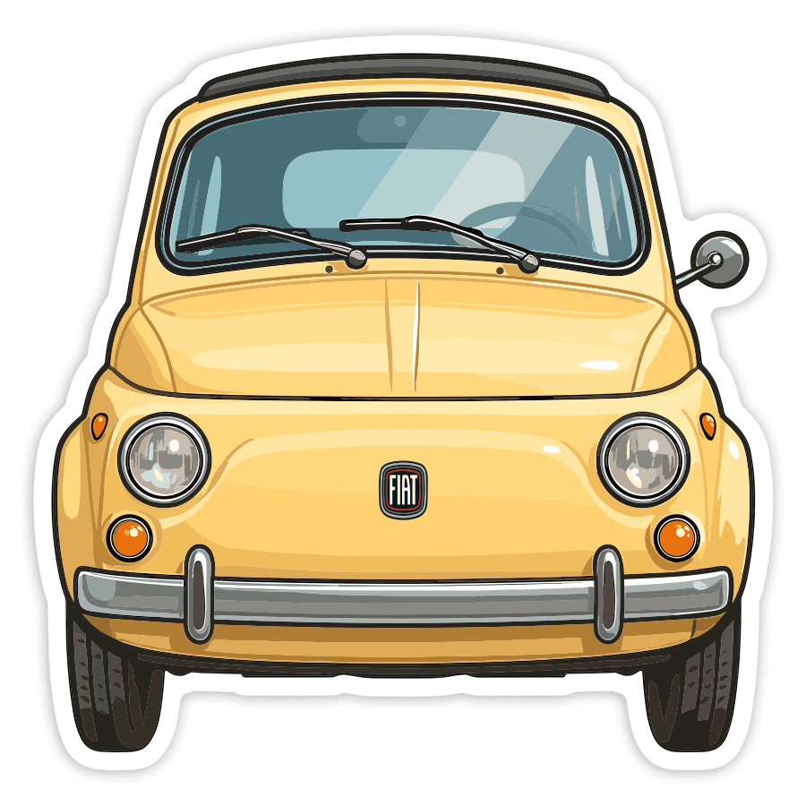 Adesivi per Auto e Moto: Auto Classica Fiat 500