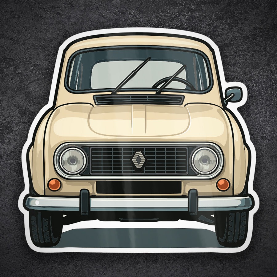 Adesivi per Auto e Moto: Auto Classica Renault 4