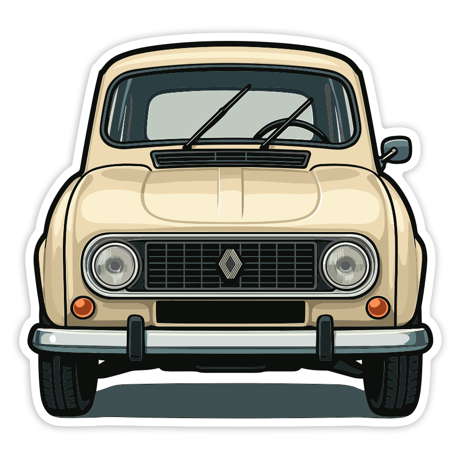 Adesivi per Auto e Moto: Auto Classica Renault 4