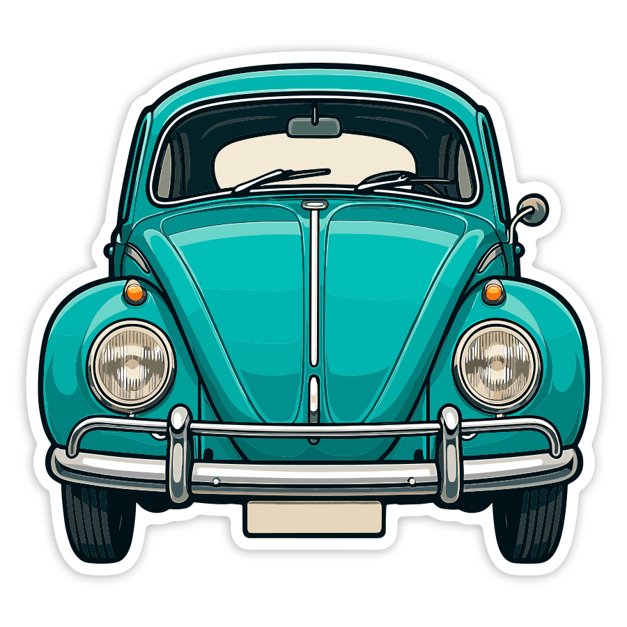 Adesivi per Auto e Moto: Auto Volkswagen Maggiolino