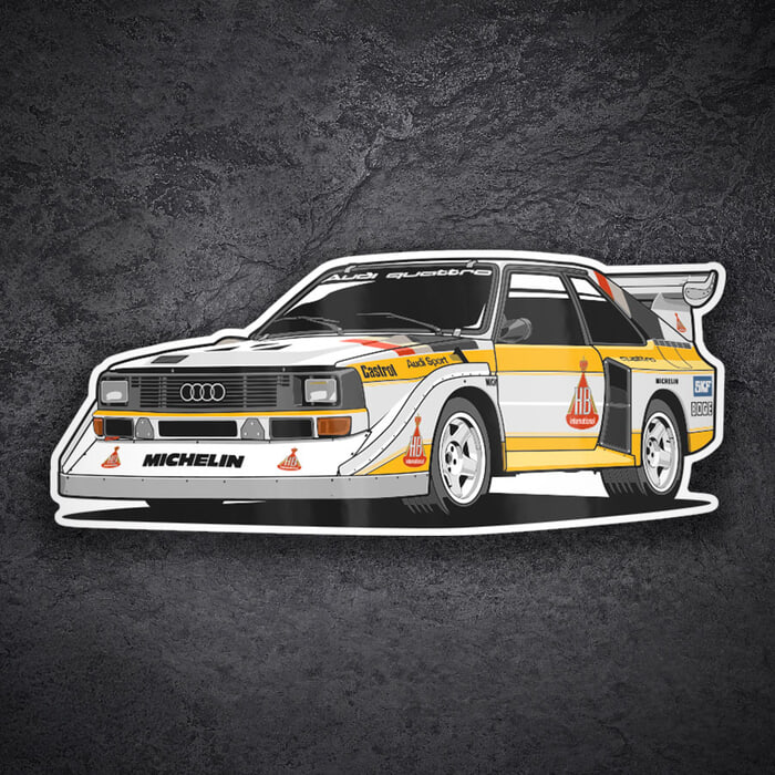 Adesivi per Auto e Moto: Audi Quattro S1 Gruppo B