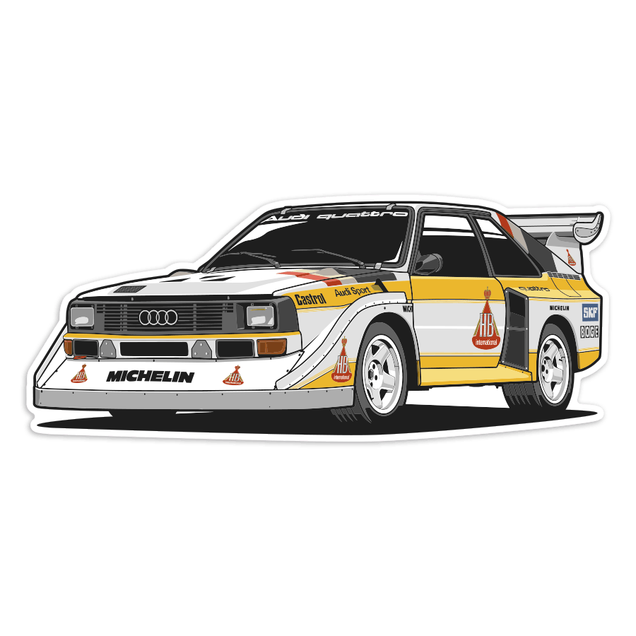 Adesivi per Auto e Moto: Audi Quattro S1 Gruppo B