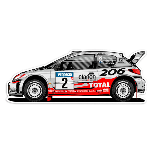 Adesivi per Auto e Moto: Peugeot 206 WRC