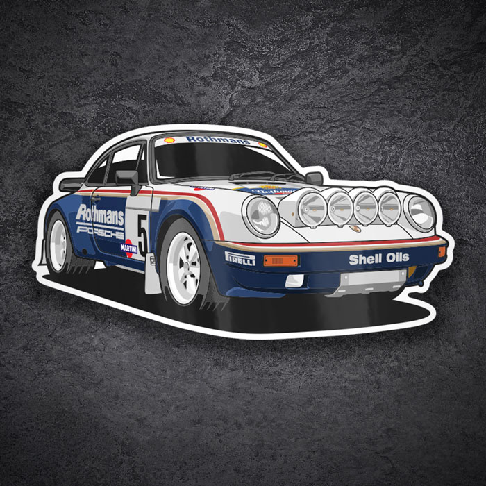 Adesivi per Auto e Moto: Porsche 911 Rothmans