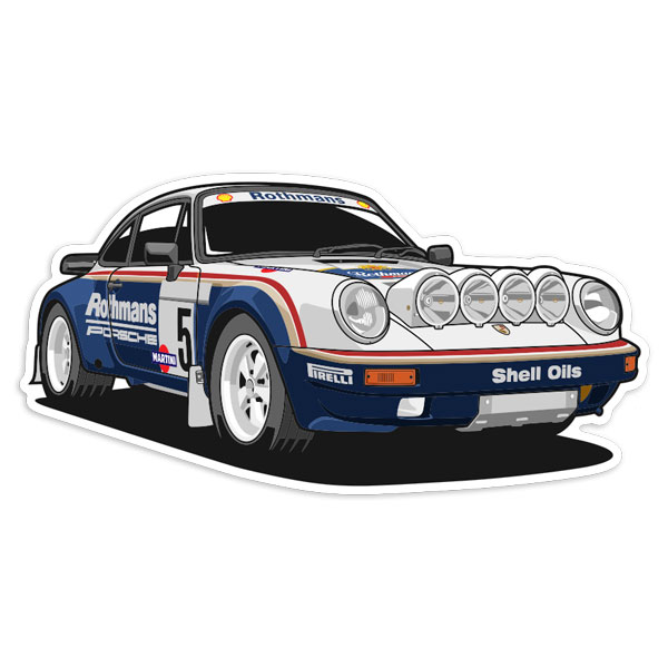 Adesivi per Auto e Moto: Porsche 911 Rothmans