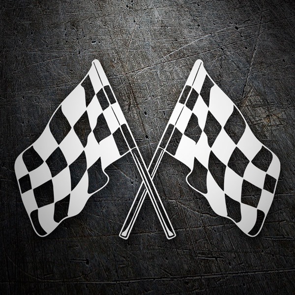 Adesivi per Auto e Moto: Racing Bandiere 4