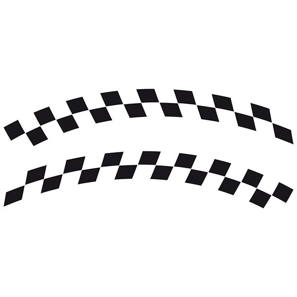 Adesivi per Auto e Moto: Racing Bandiere 7