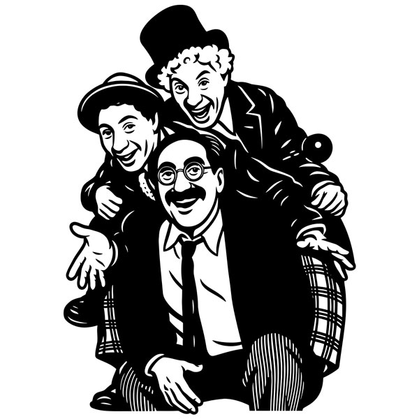Adesivi Murali: Fratelli Marx Cinema Classico