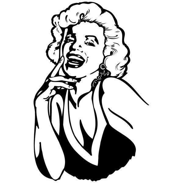 Adesivi Murali: Marilyn risata
