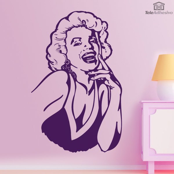 Adesivi Murali: Marilyn risata