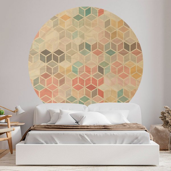 Adesivi Murali: Cubi Colorati Pastello