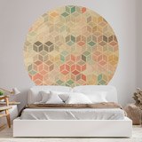 Adesivi Murali: Cubi Colorati Pastello 3